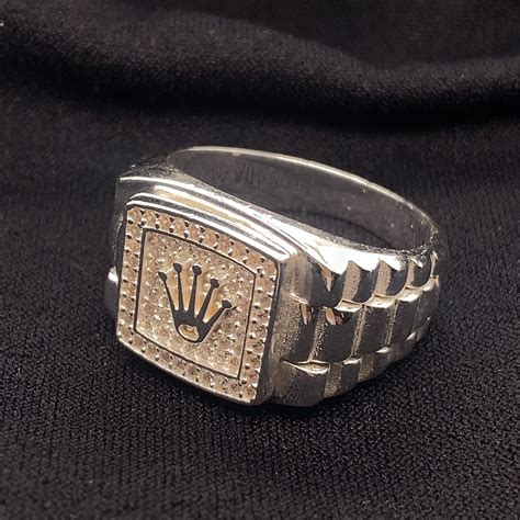 zilveren rolex ring